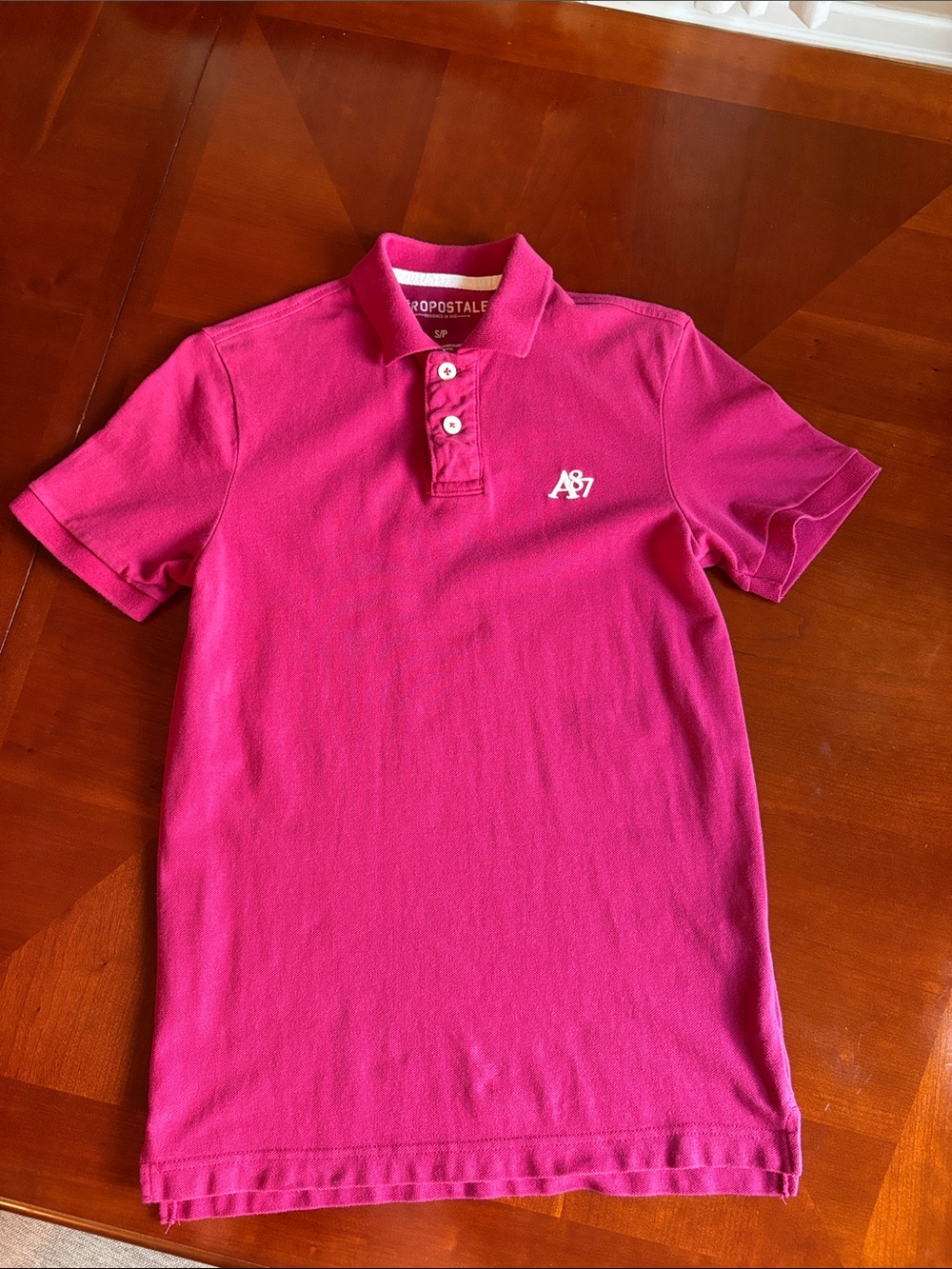 Men’s Aeropostale Polo with A87 Embroidery Sz S
